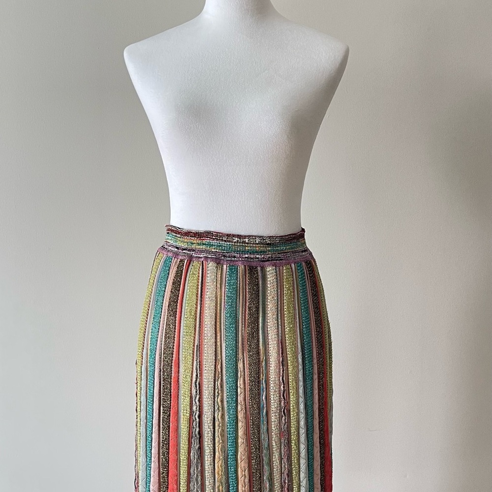 Missoni Multicolor Chevron Skirt size 44 $1750 - Picture 10 of 16